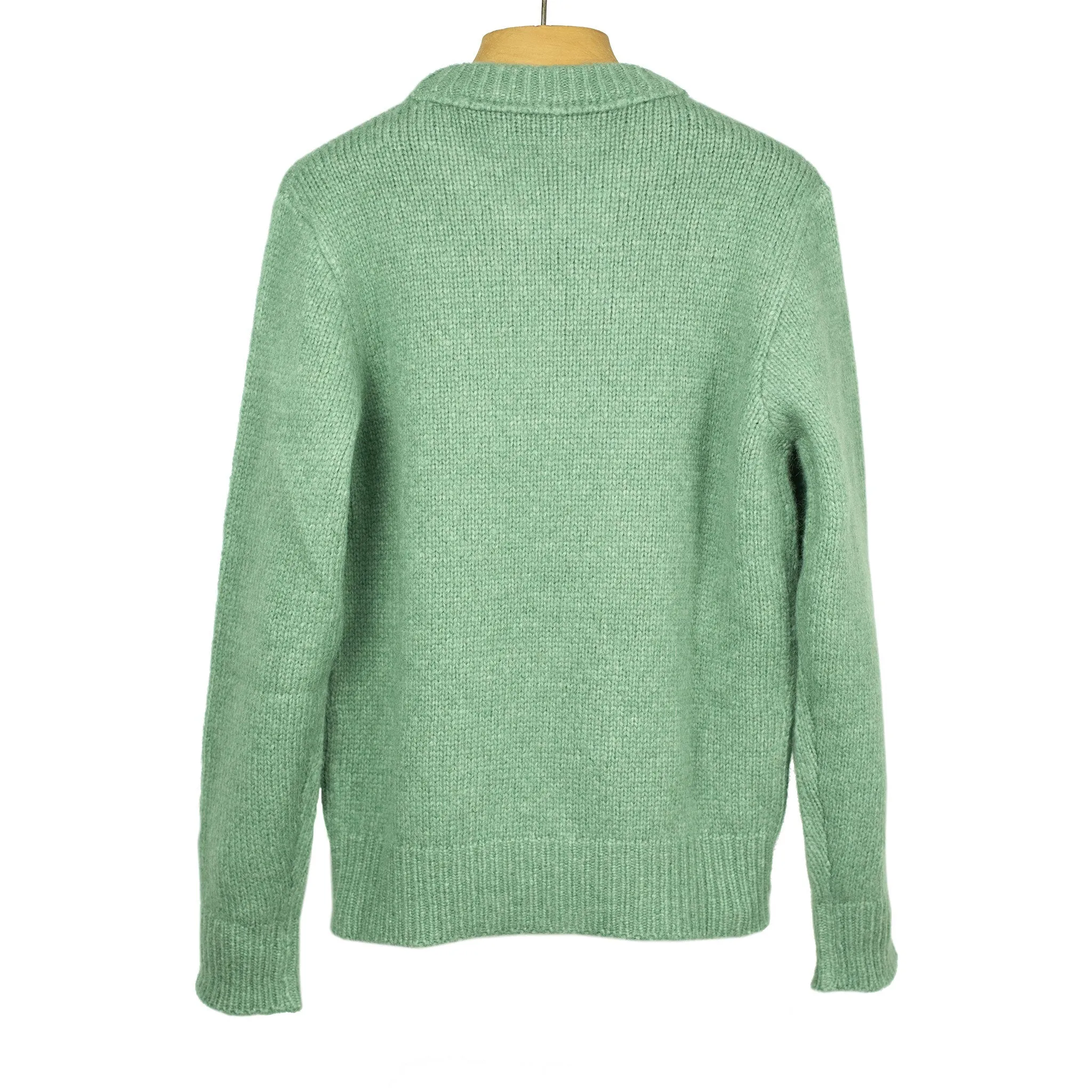 Aappio crewneck sweater in sage green alpaca wool mix (restock)