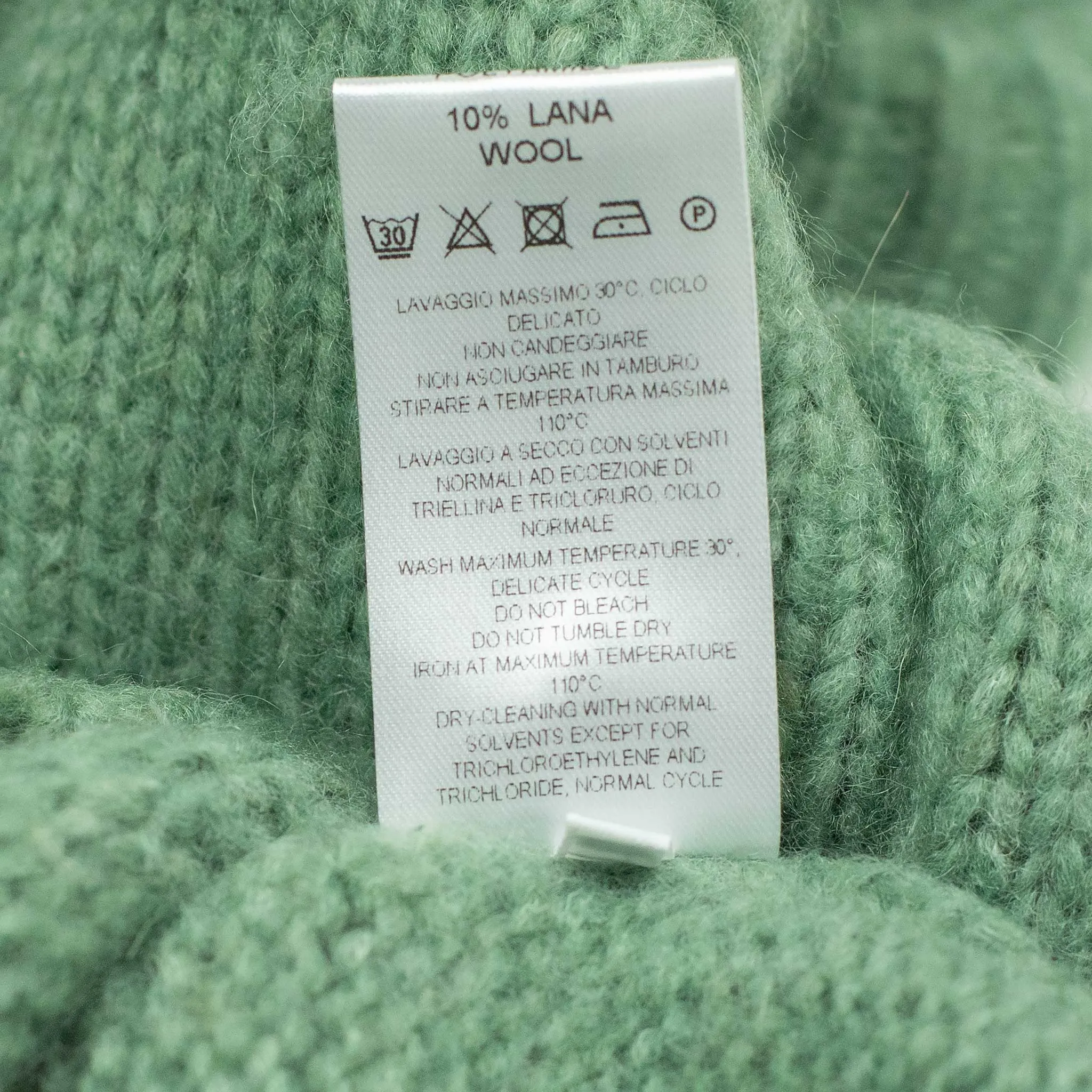 Aappio crewneck sweater in sage green alpaca wool mix (restock)