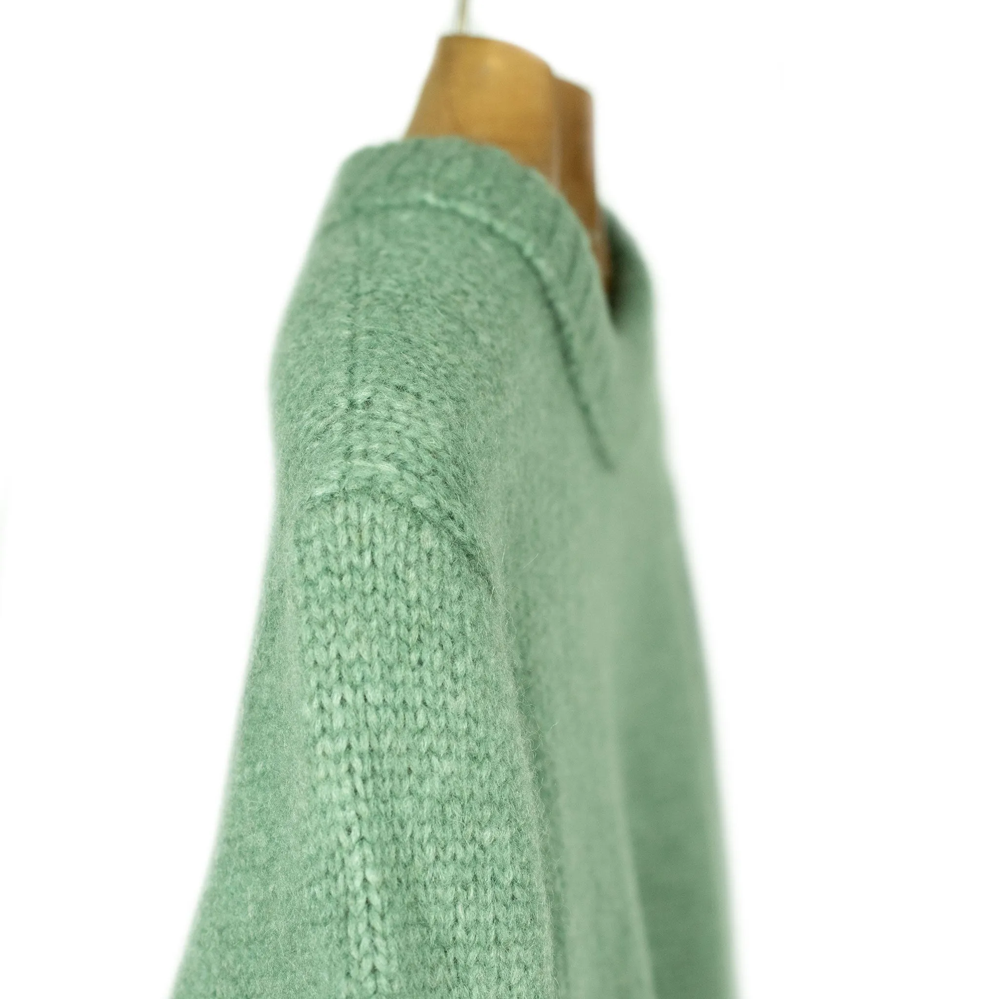 Aappio crewneck sweater in sage green alpaca wool mix (restock)