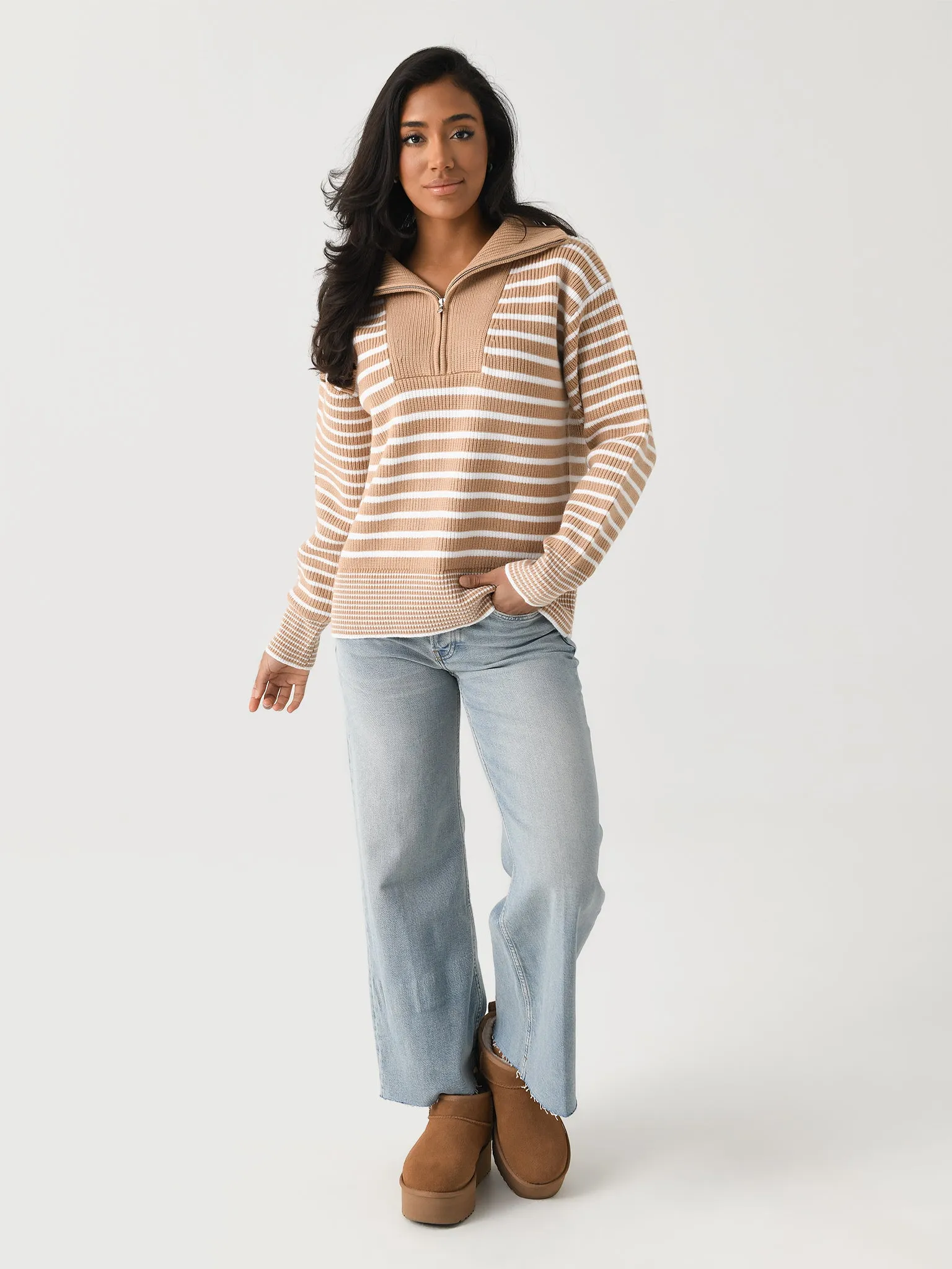 Addison Bay Women's Griffin Quarter-Zip Sweater