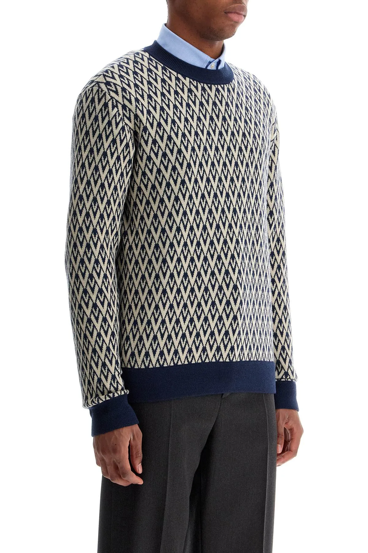 'all around v-neck 6V3KC33KAR0 TOUTE LA V NAVY/CREMA