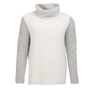 Barbour Dipton Roll Collar Ladies Knit - Cloud/Grey Marl