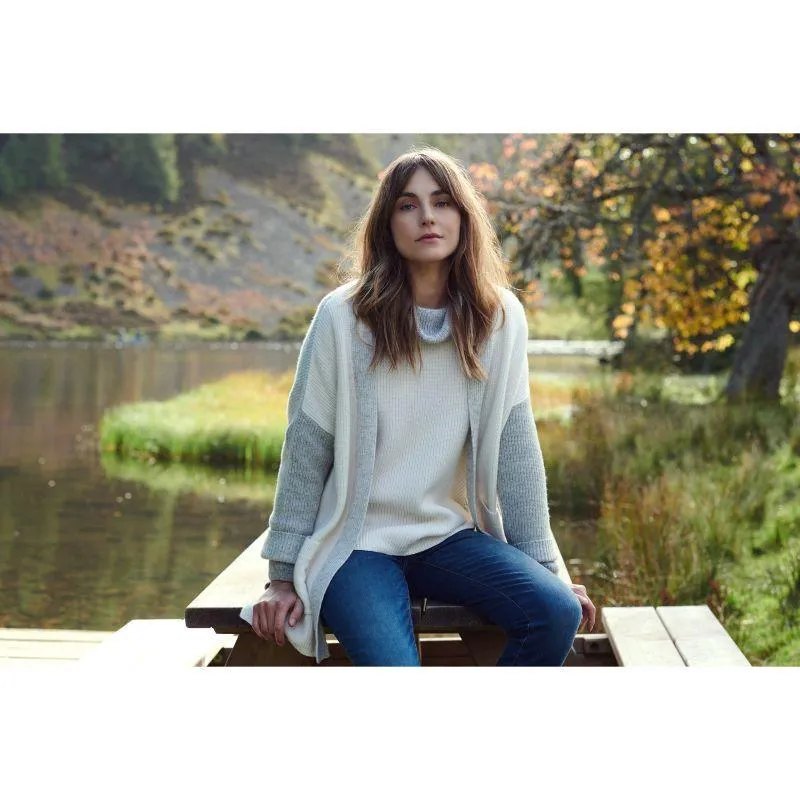 Barbour Dipton Roll Collar Ladies Knit - Cloud/Grey Marl