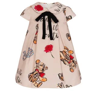 Beige Babycord Teddy Dress