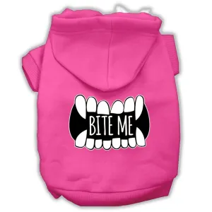 Bite Me Screenprint Dog Hoodie Bright Pink L (14)