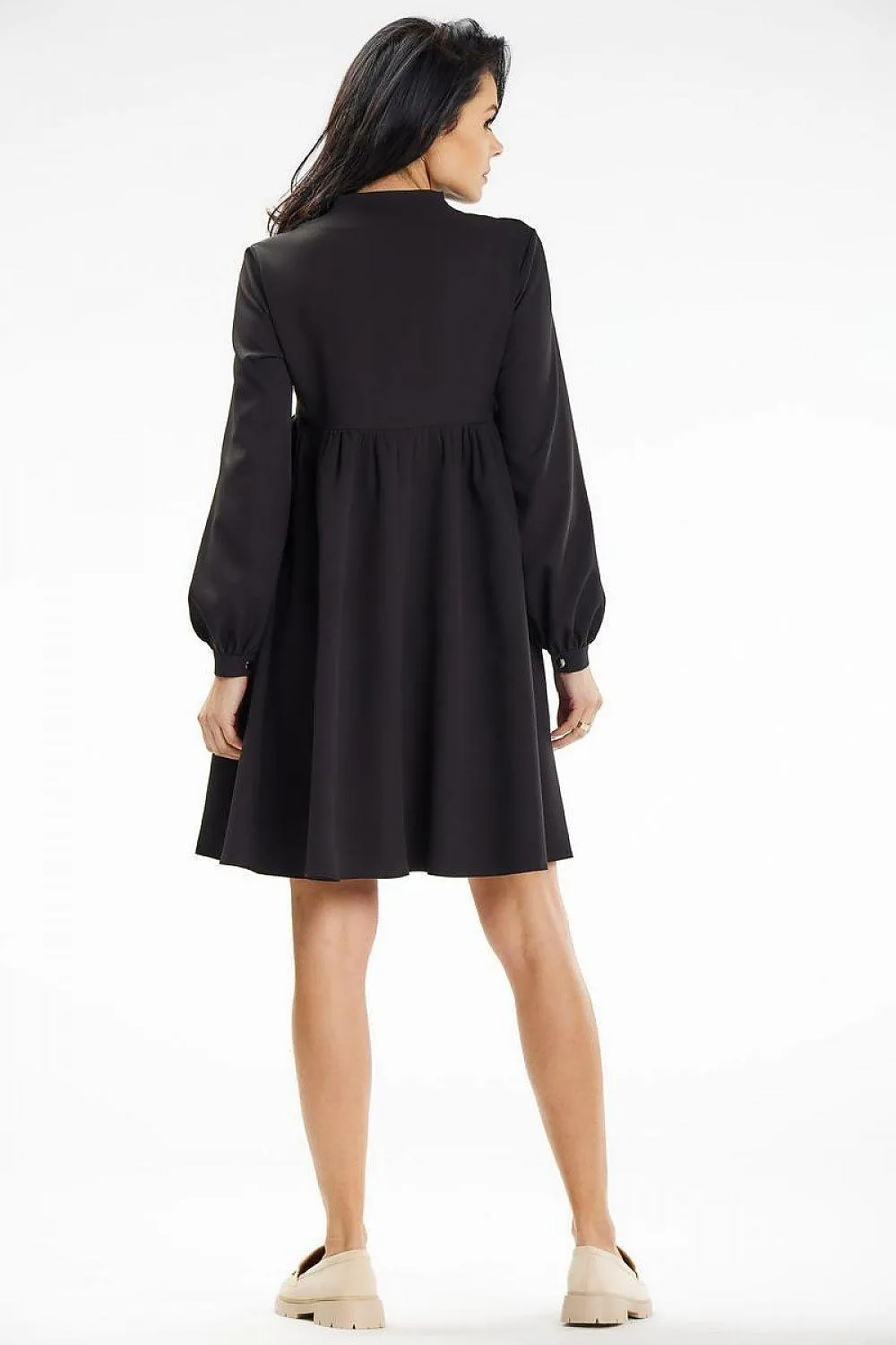 Chic Elegance: Stand-Up Collar Mini Dress for Any Occasion