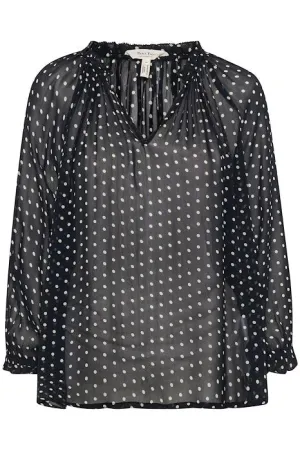 Elsia Blouse - Dk. Navy Spot