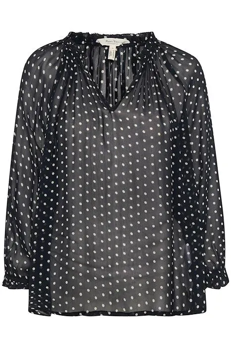 Elsia Blouse - Dk. Navy Spot