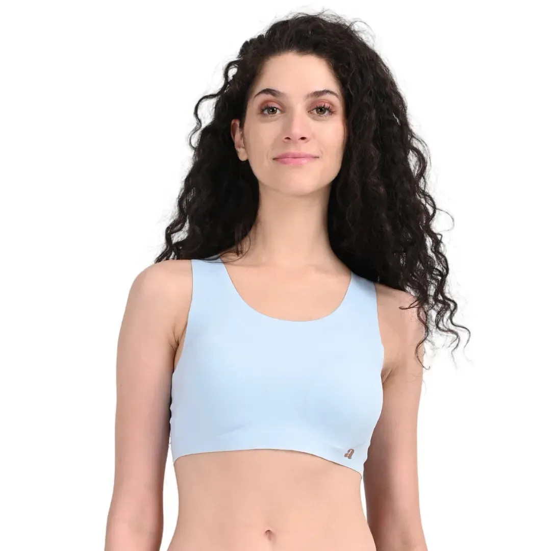 EzeFit Bra | U Back | Seamless | Fabric Shoulder | T shirt Bra/Sports Bra | Removable Pads | Non Wired