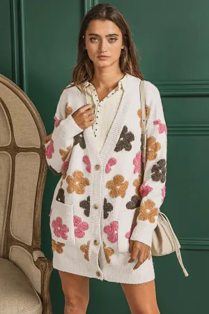 Floral Embroider Cardigan