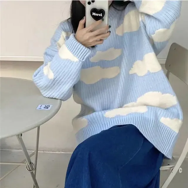 Flytonn-New Year Red Christmas Sweaters Women's Thickened Autumn Winter Popular Atmosphere Relaxed Long Top Pullover