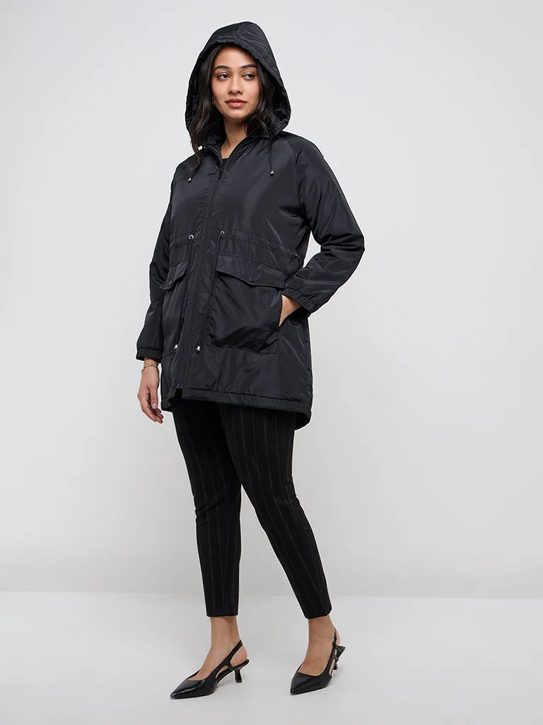 Gia Black Hooded Jacket
