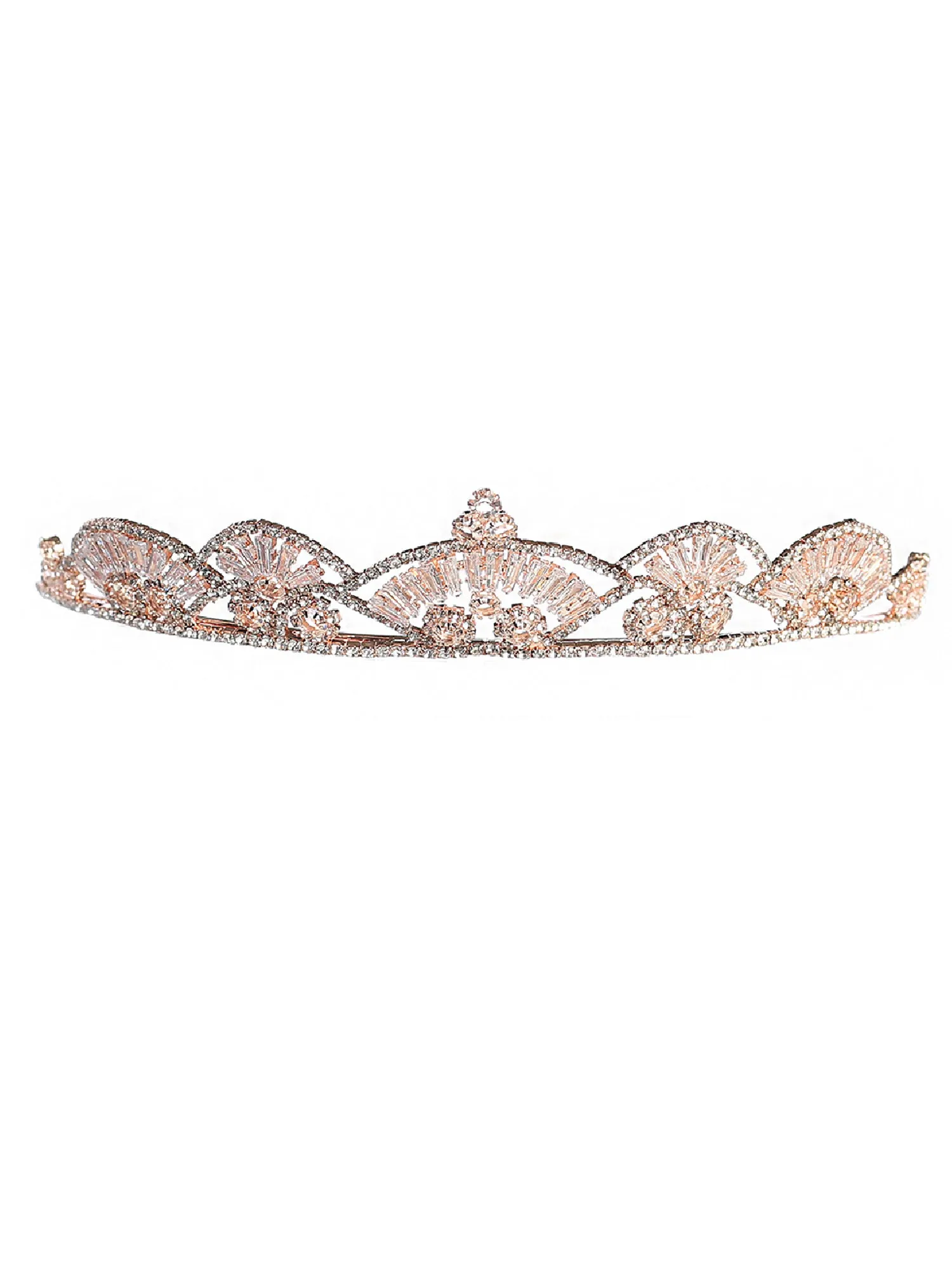 Girls Multi Color Fan Rhinestone Princess Wedding Pageant Tiara