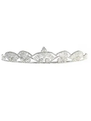 Girls Multi Color Fan Rhinestone Princess Wedding Pageant Tiara