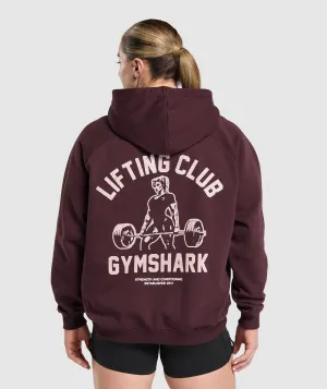 Gymshark Script Graphic Brushed Hoodie - Depth Purple
