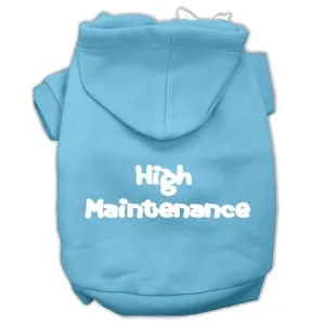 High Maintenance Screen Print Pet Hoodies Baby Blue S (10)