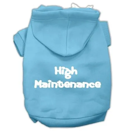 High Maintenance Screen Print Pet Hoodies Baby Blue S (10)