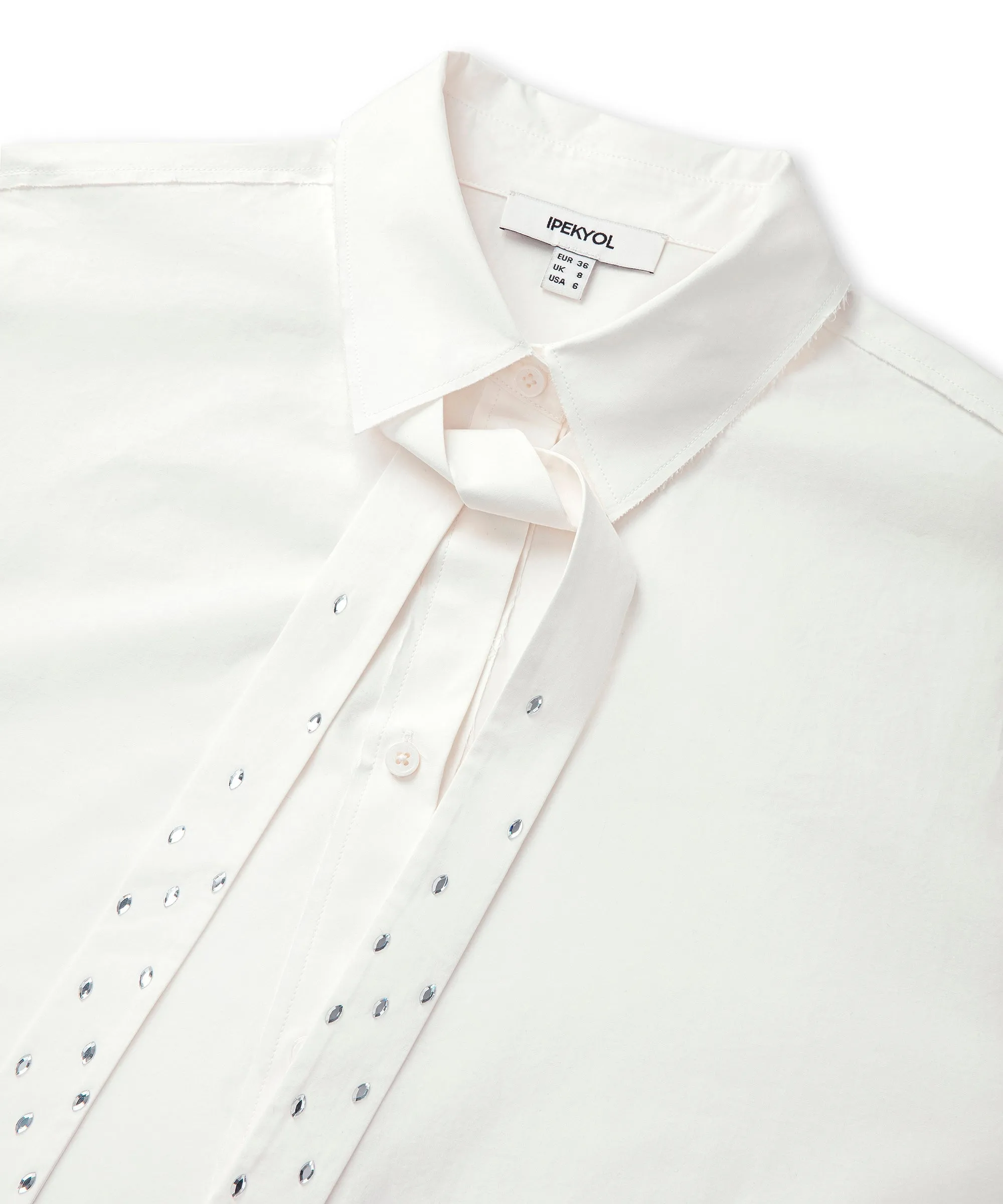 Ipekyol Hotfix Printed Poplin Shirt White