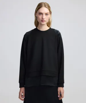 Ipekyol Satin Mix Sweatshirt Black