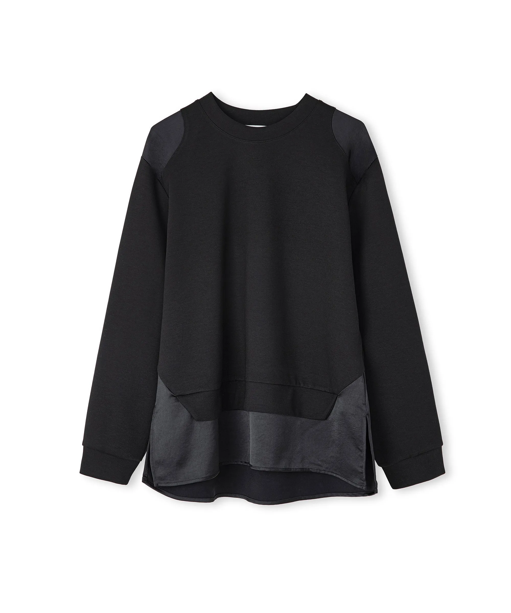 Ipekyol Satin Mix Sweatshirt Black
