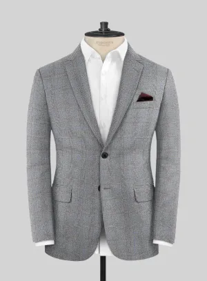 Italian Burta Gray Glen Flannel Jacket
