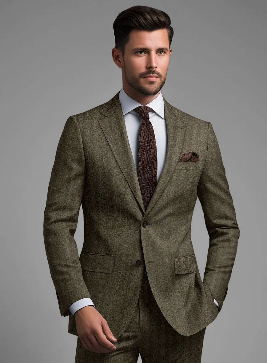 Italian Rust Herringbone Flannel Jacket