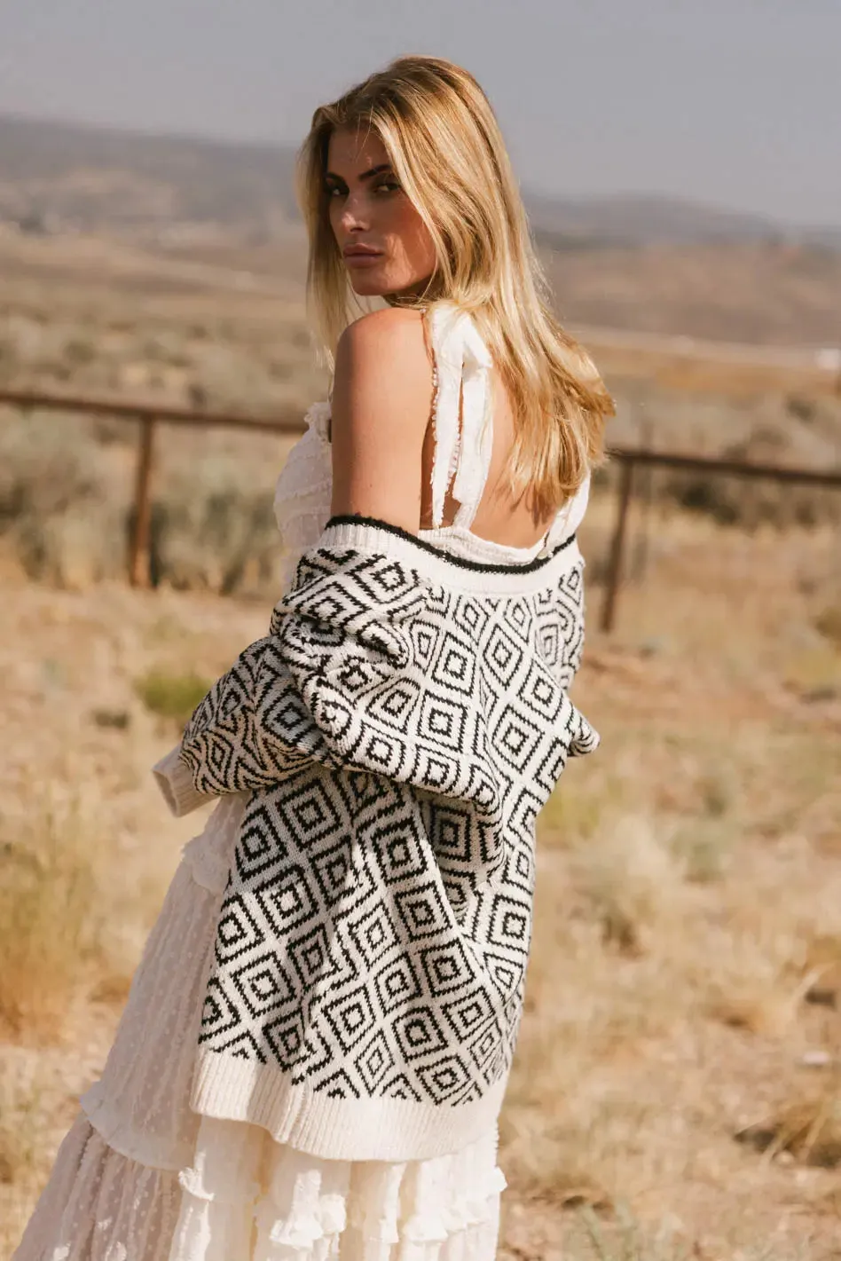 Jennifer Geometric Cardigan - FINAL SALE