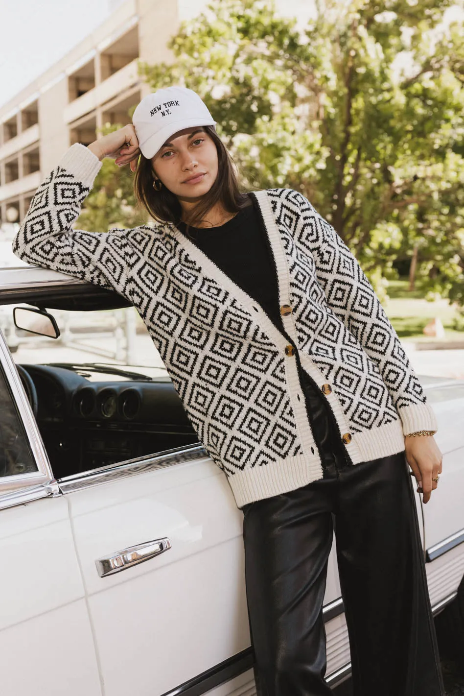 Jennifer Geometric Cardigan - FINAL SALE