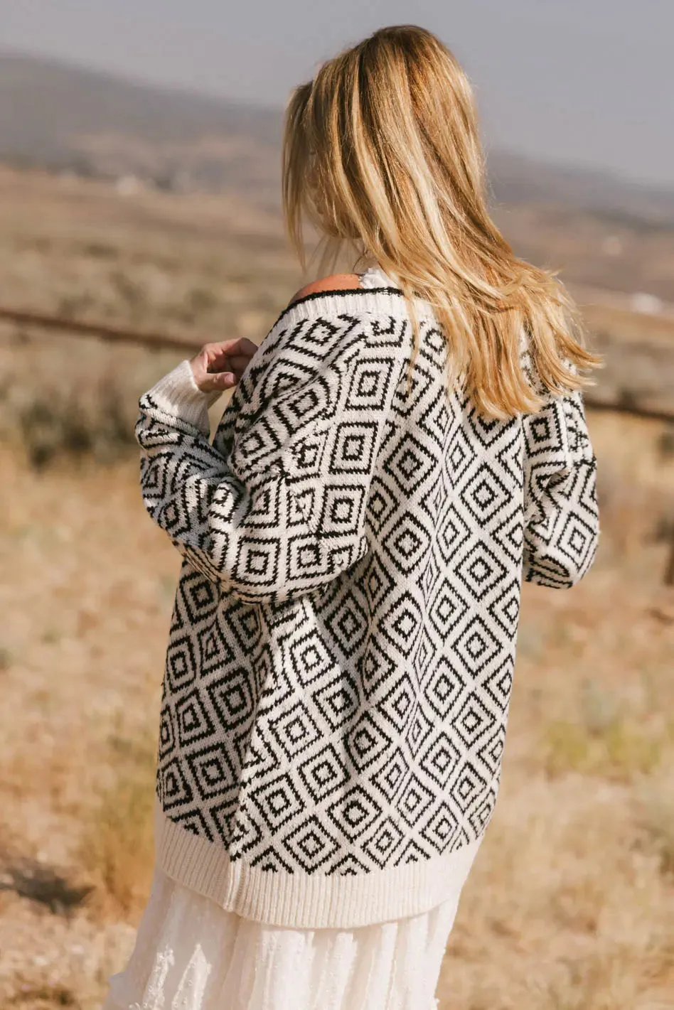 Jennifer Geometric Cardigan - FINAL SALE
