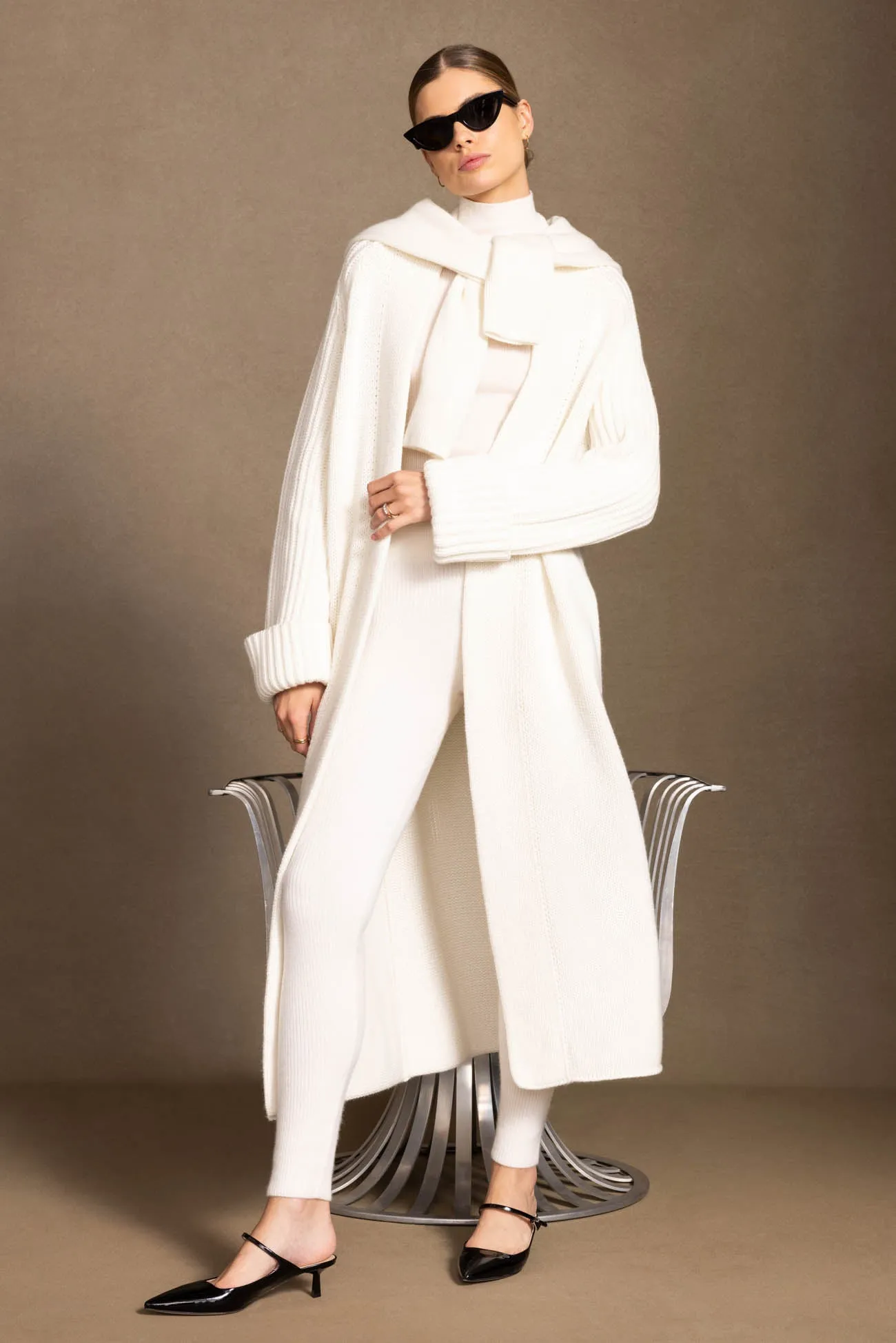 LIYA LONGLINE CASHMERE CARDIGAN
