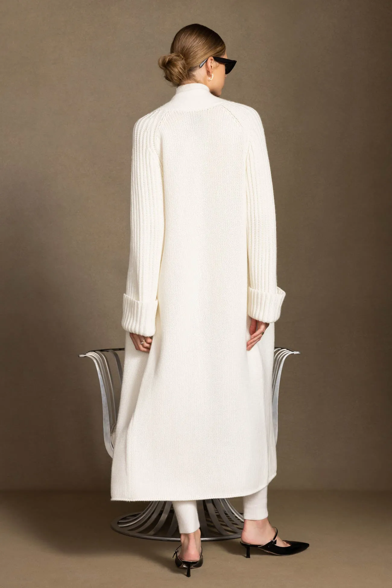 LIYA LONGLINE CASHMERE CARDIGAN