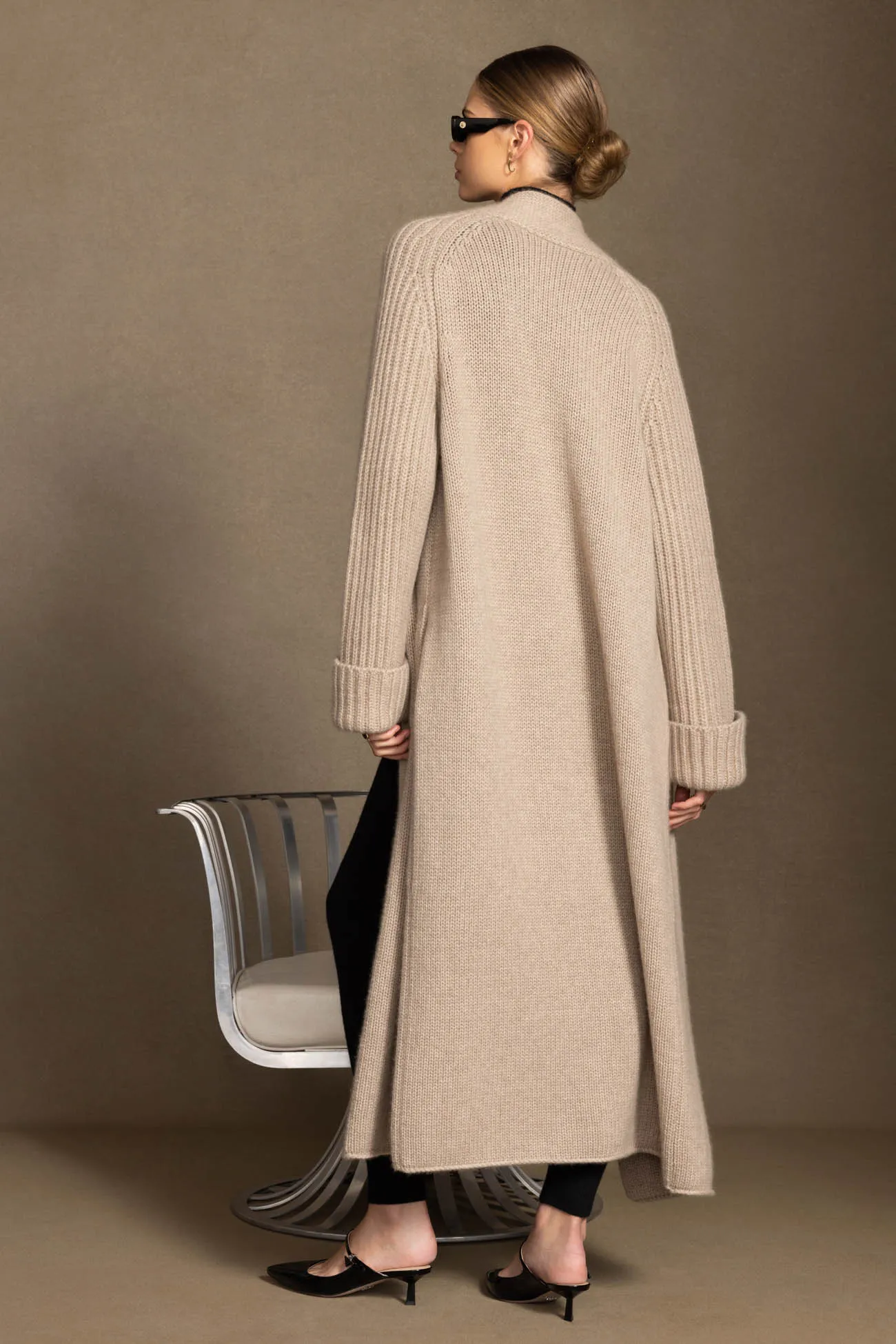 LIYA LONGLINE CASHMERE CARDIGAN