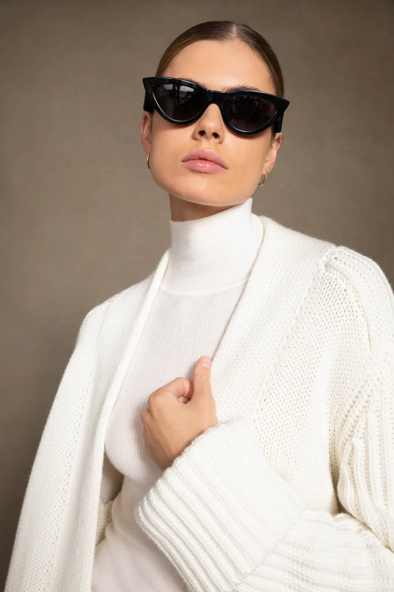 LIYA LONGLINE CASHMERE CARDIGAN
