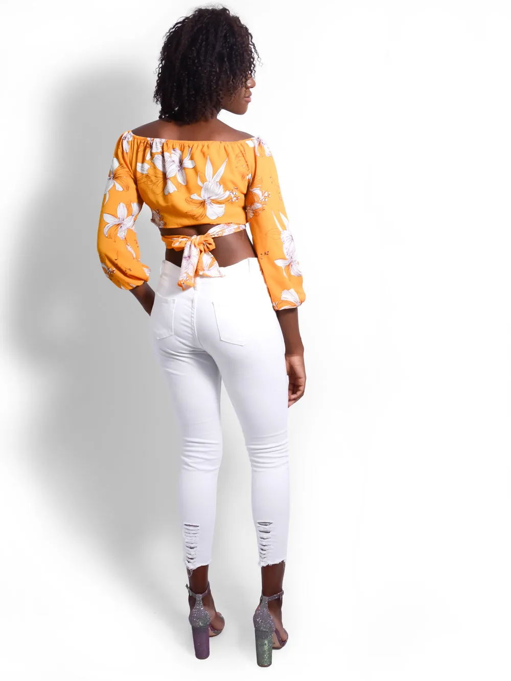 Lu-Lu Wrap Off The Shoulder Top
