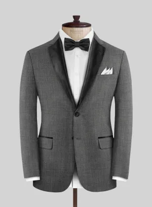 Napolean Sharkskin Gray Wool Tuxedo Jacket