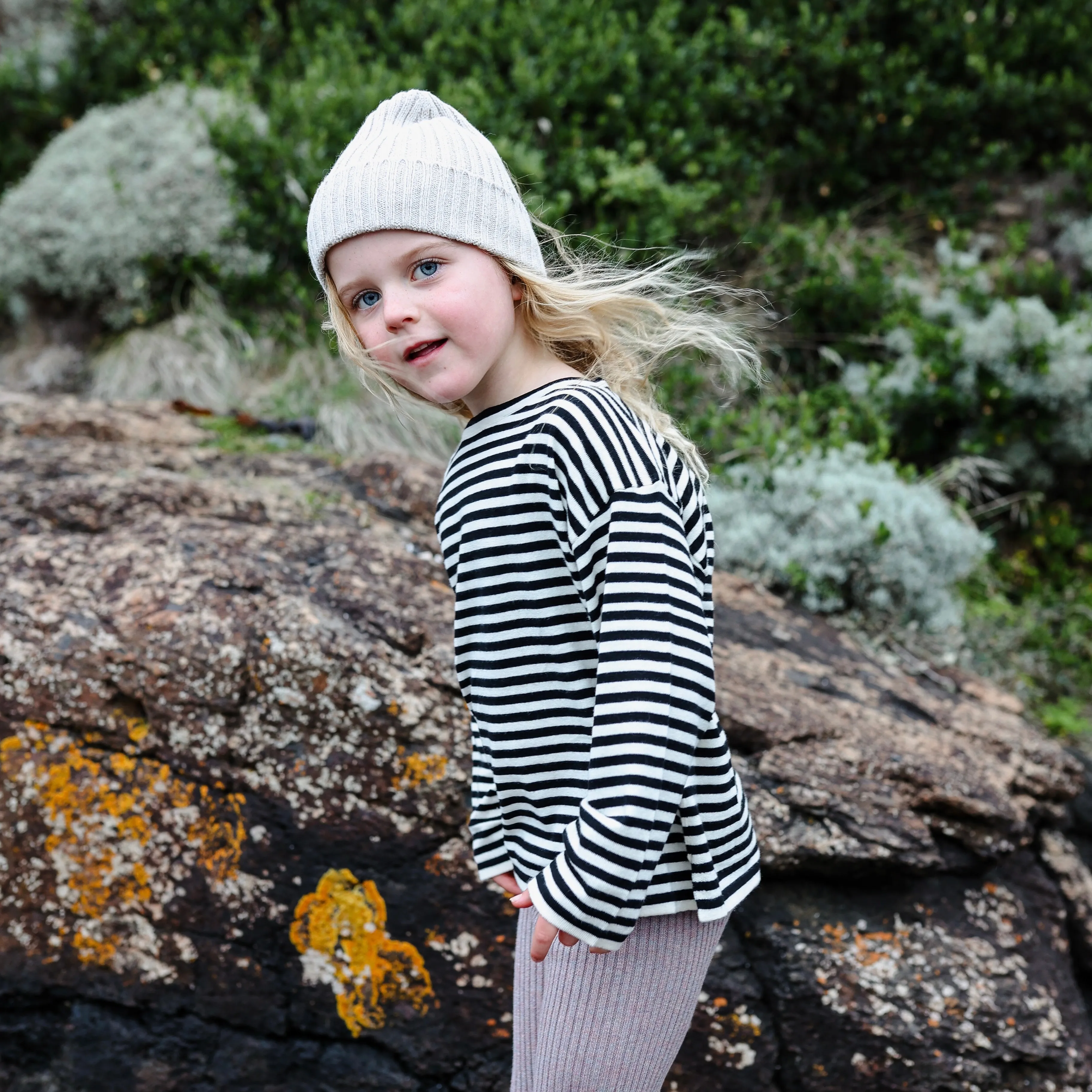 Organic Long Sleeve Top - Stripe [GROWN]