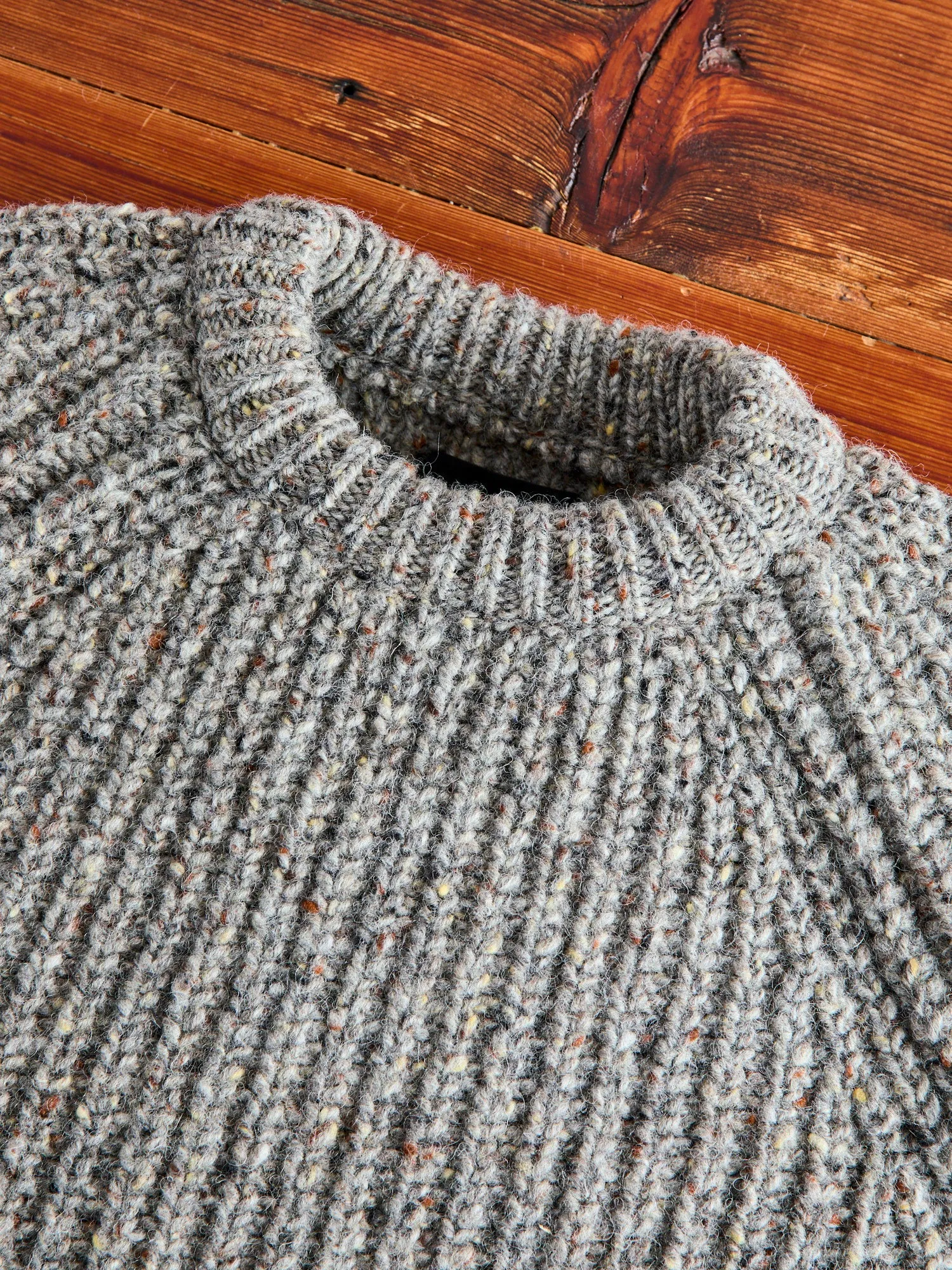 "Taste Of The Future" Wool Knit Sweater in Greymix