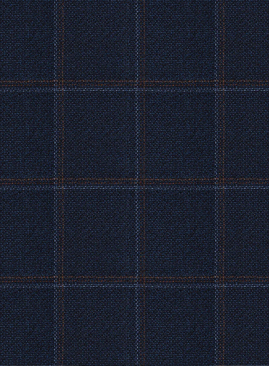 Reda Igidro Blue Checks Wool Jacket