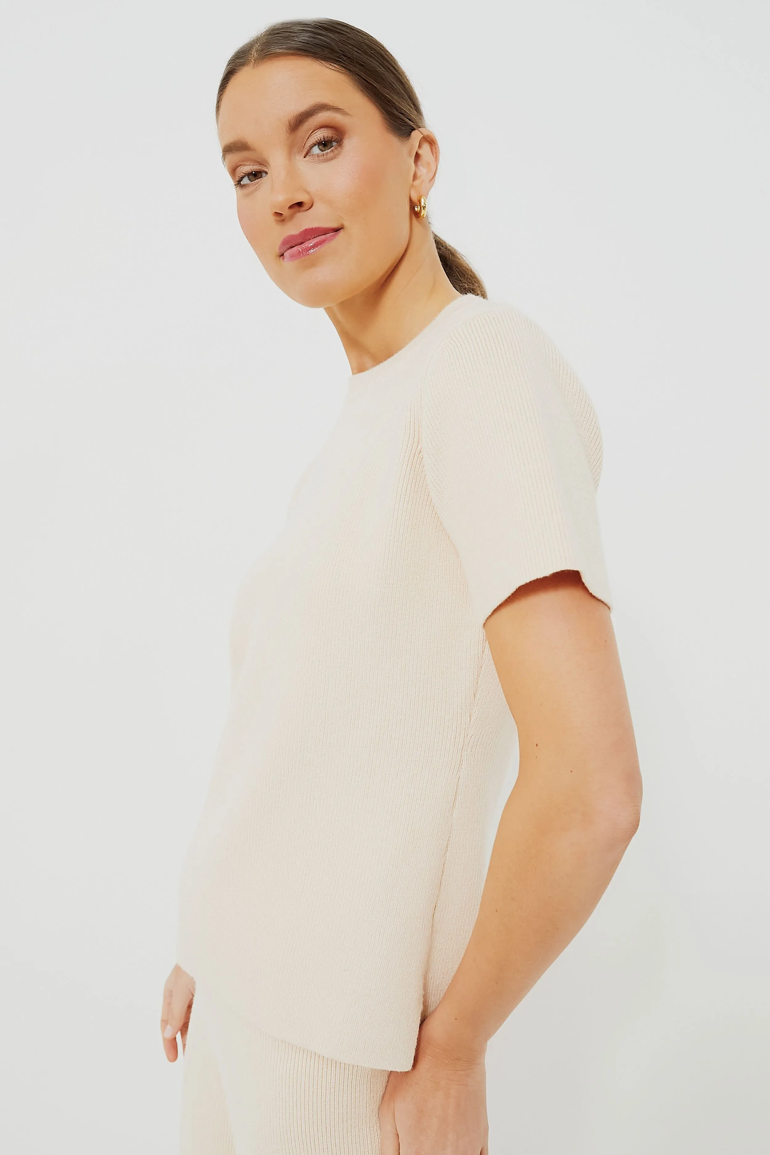 Short Sleeve Sundays Knit Top