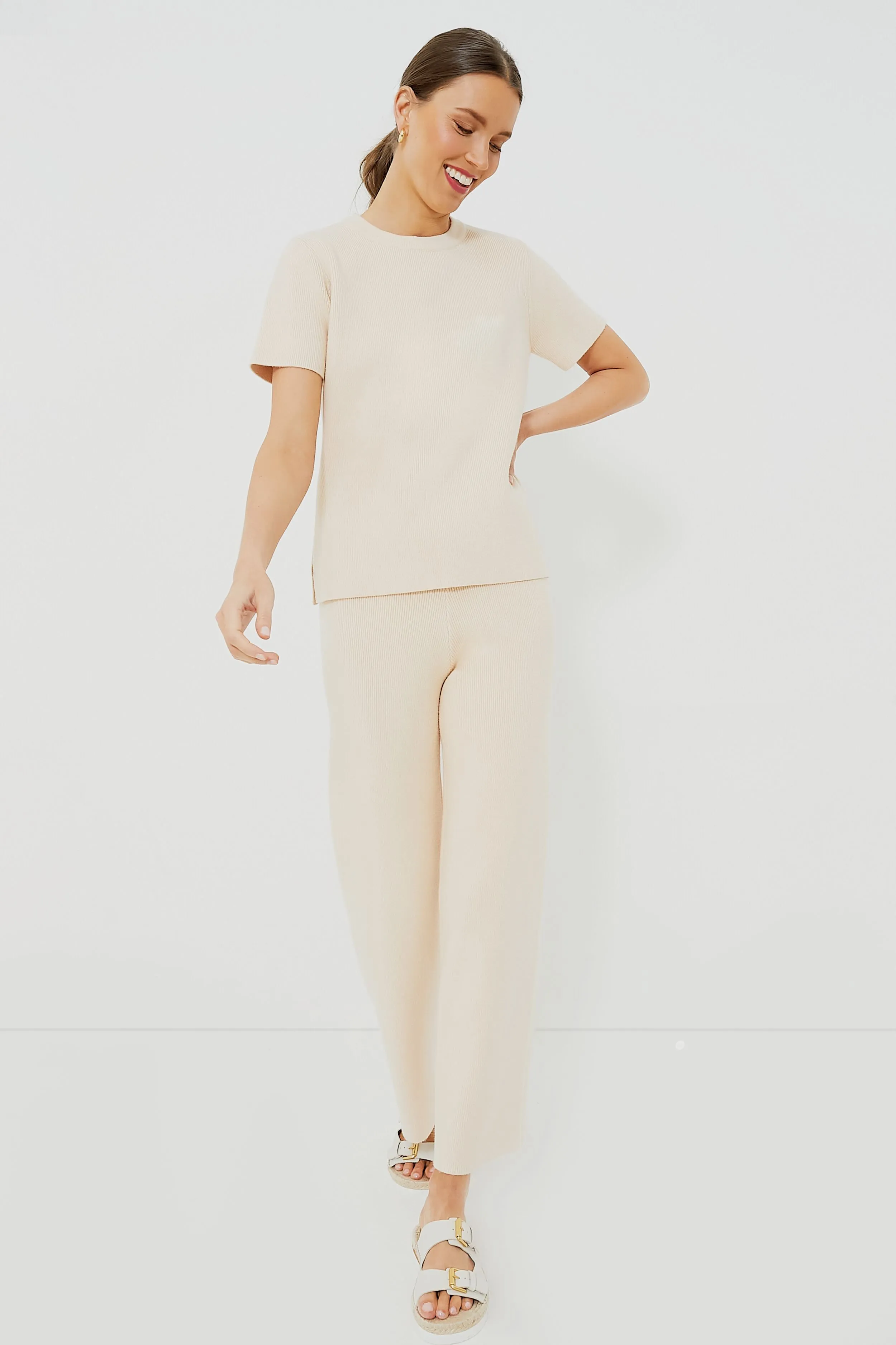 Short Sleeve Sundays Knit Top