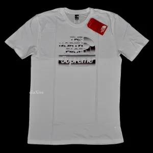 Supreme x The North Face - Metallic Box Logo T-Shirt (White)