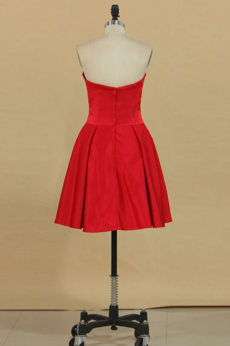 Sweetheart Homecoming Dresses A Line Satin Short/Mini