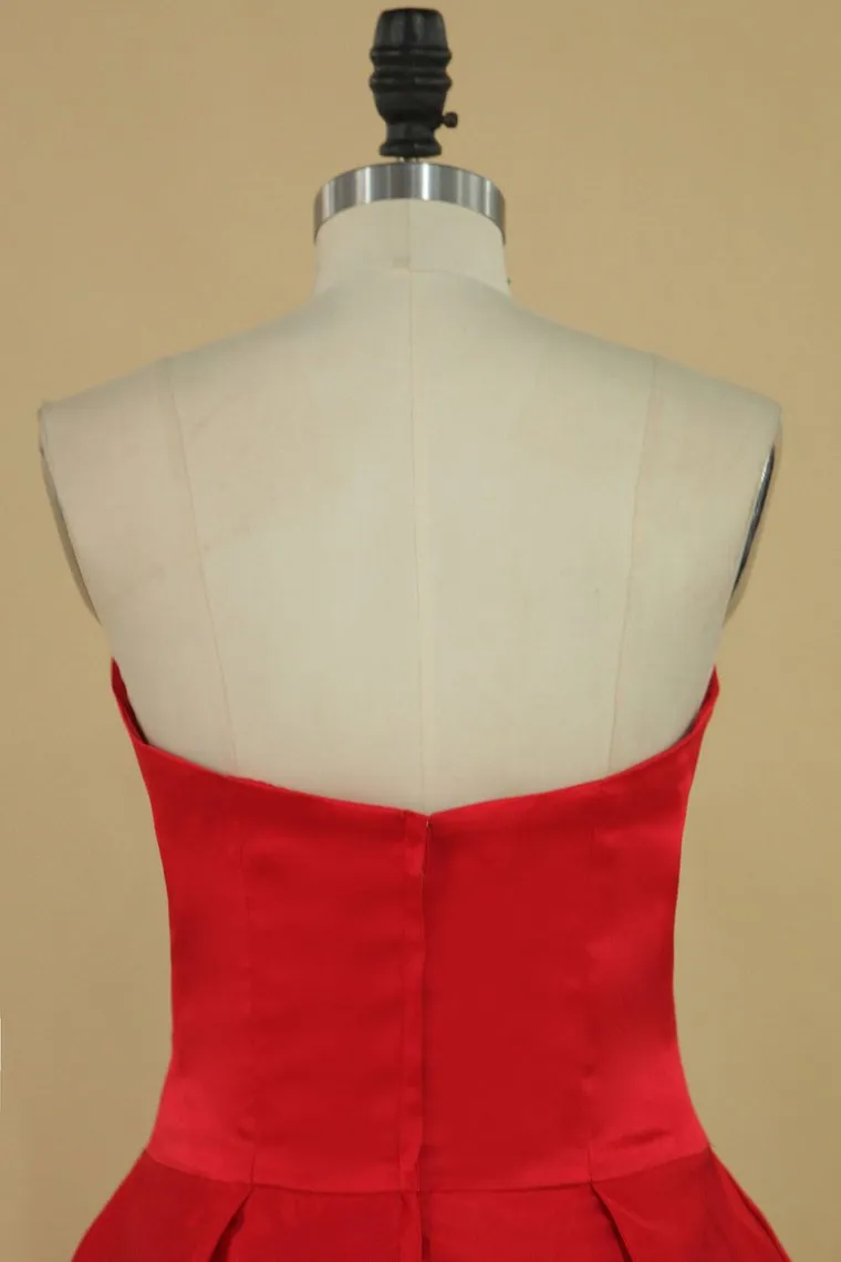 Sweetheart Homecoming Dresses A Line Satin Short/Mini