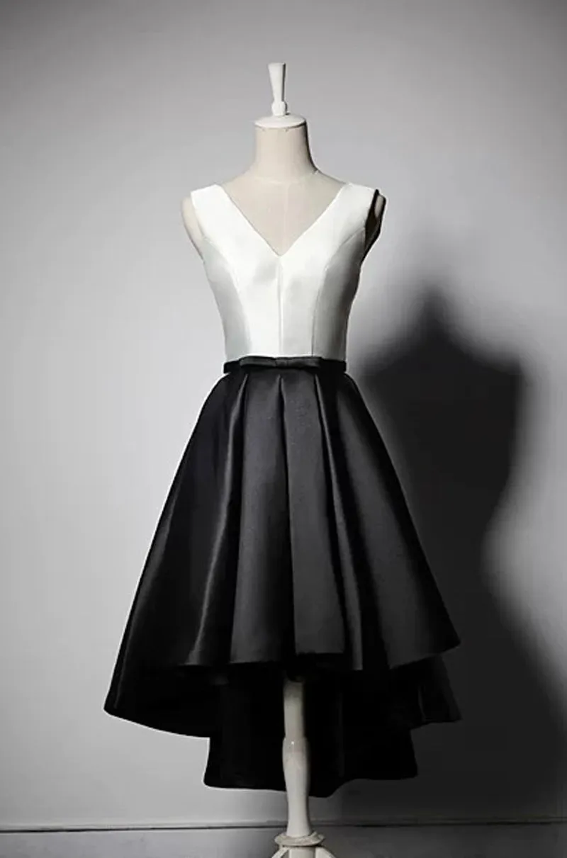 Sweetheart sexy knee length little black modern chic party dress