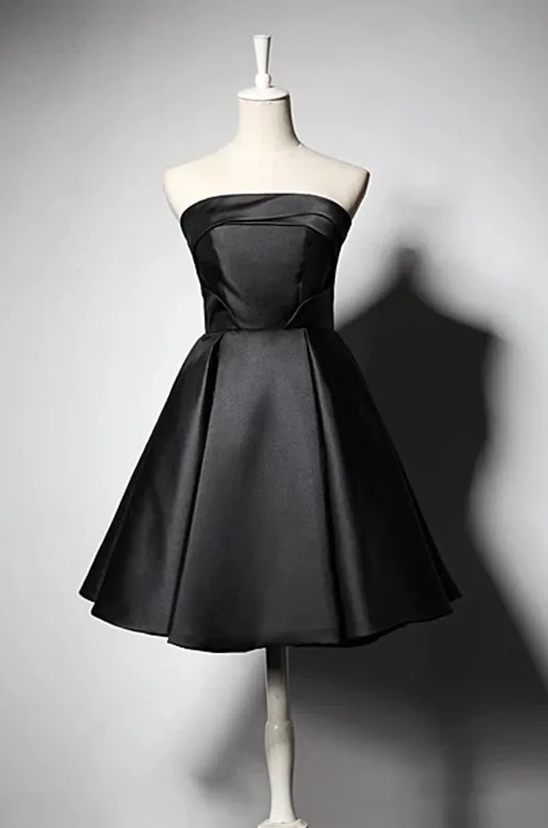 Sweetheart sexy knee length little black modern chic party dress