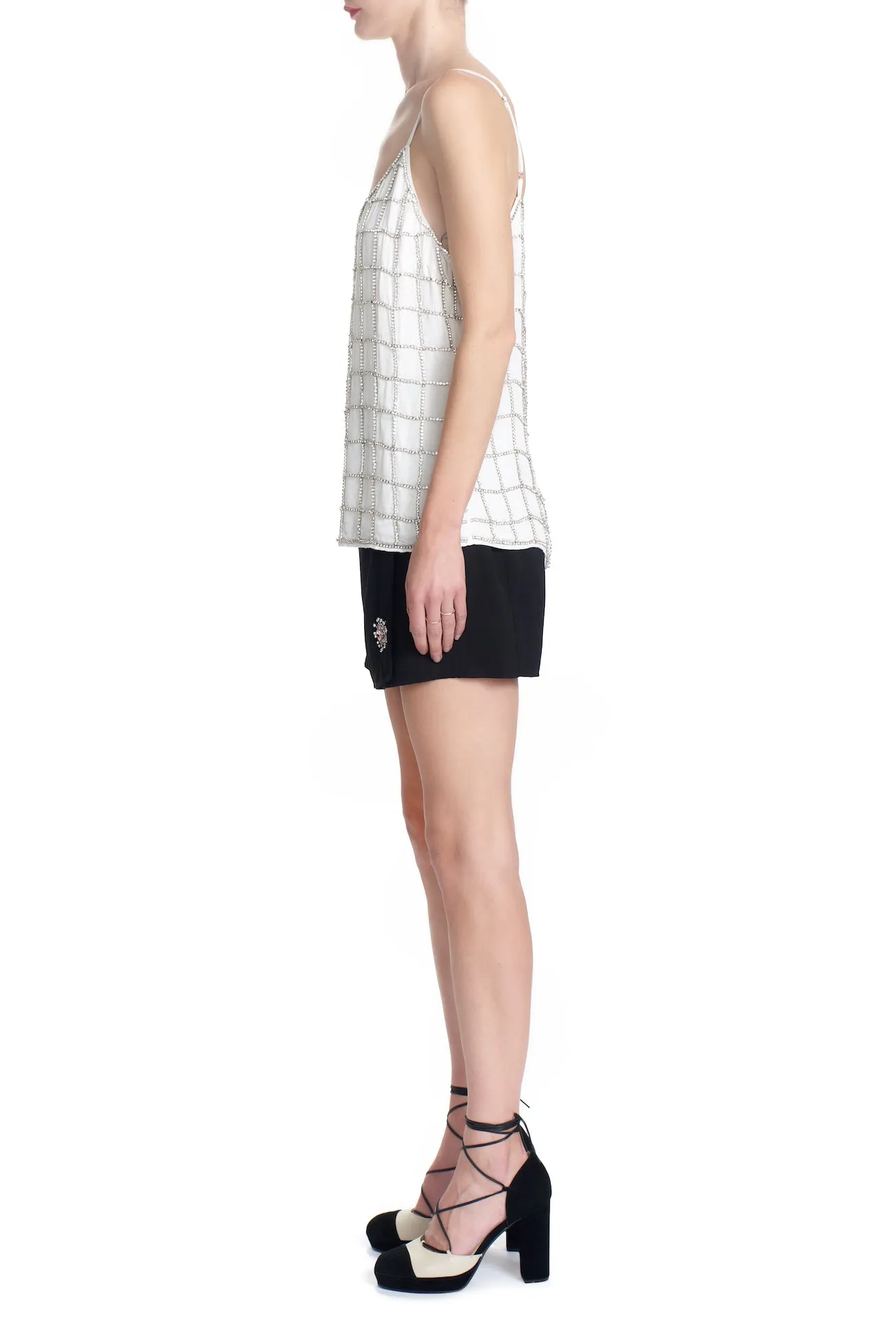 THE MIMI SLIP TOP- RHINESTONE