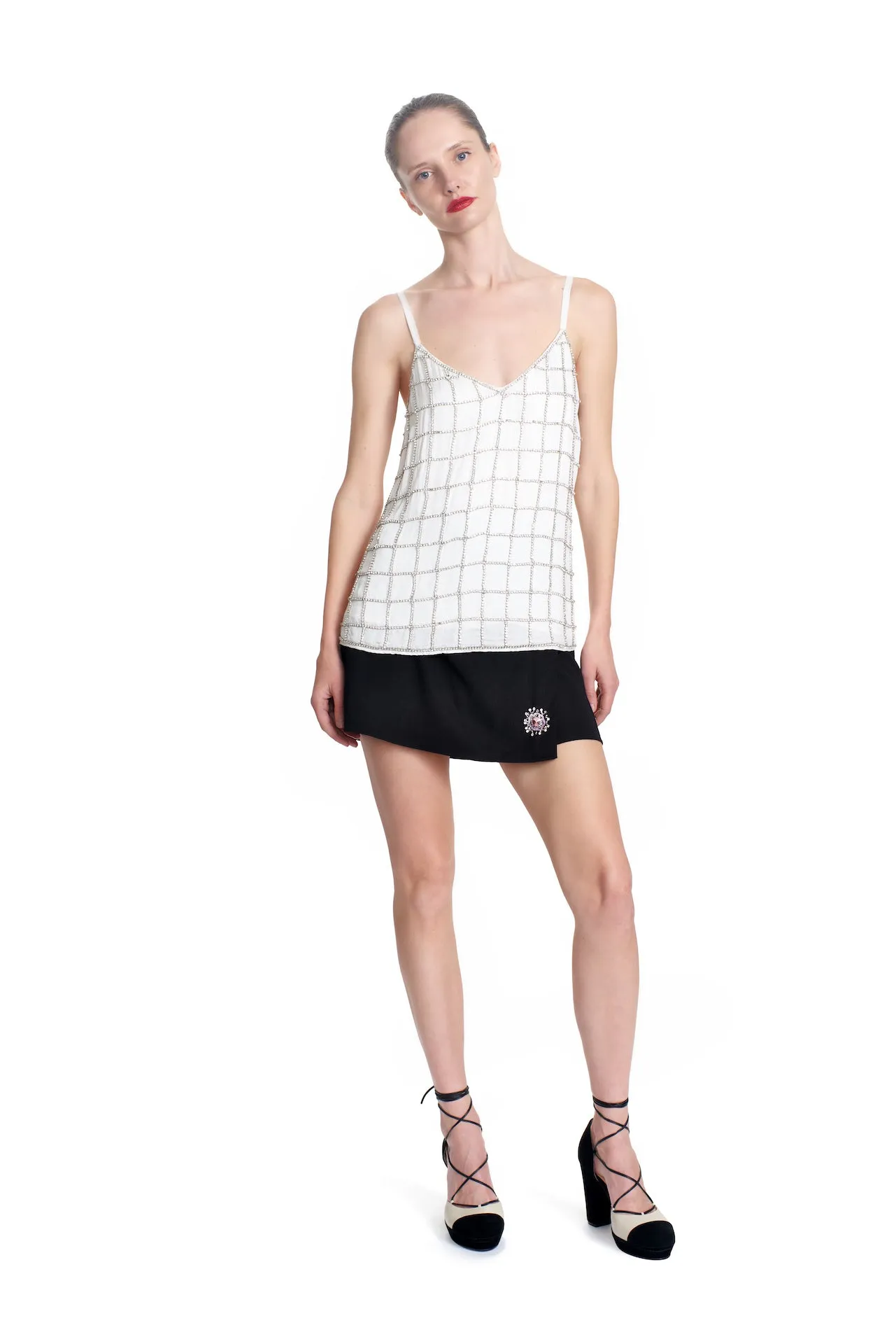 THE MIMI SLIP TOP- RHINESTONE
