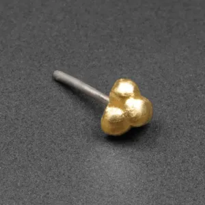 Triple Dot 18k Gold Plated Threadless Top