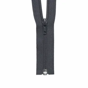 YKK #5 Coil 1-Way Open End Zippers - Dark Grey